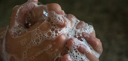 washing hands  