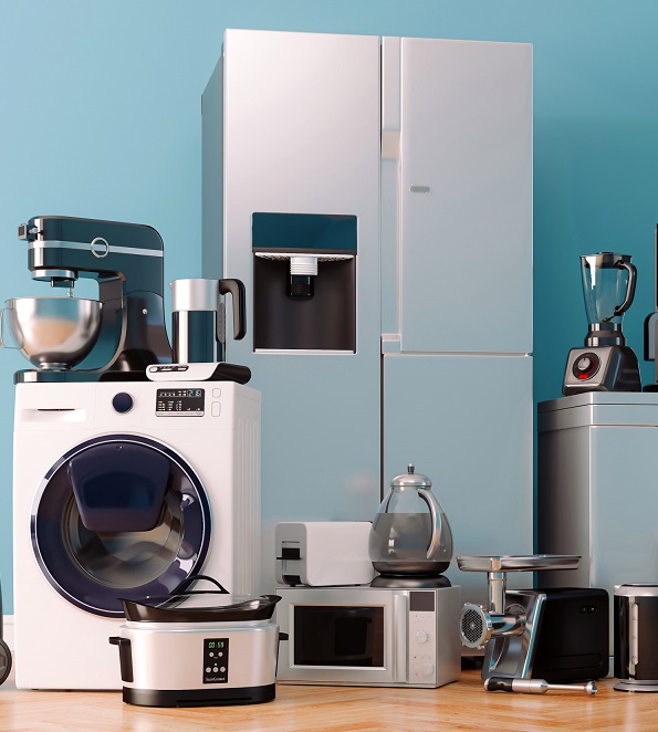 Stock images of kitchen and laundry appliances