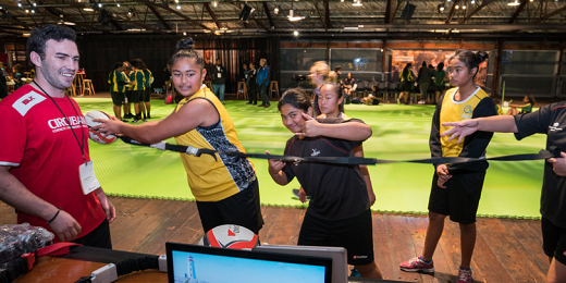 Young people from Auckland schools had a chance to try out the latest in sports technology at a recent event at Queens Wharf. New Zealand wearable tech has been adopted by some of the world's most famous sports teams to track and improve athlete performance.