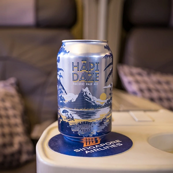 Singapore Airlines has teamed up with Wellington craft brewer Garage Project to put its beer on all flights to and from New Zealand. The airline says that in response to growing demand for craft beer in the air, it will serve Hāpi Daze throughout its planes from June onwards.