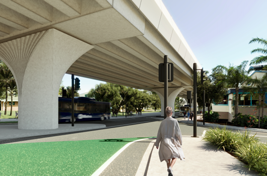 Eastern Busway - Artist impression of Reeves Road Flyover 