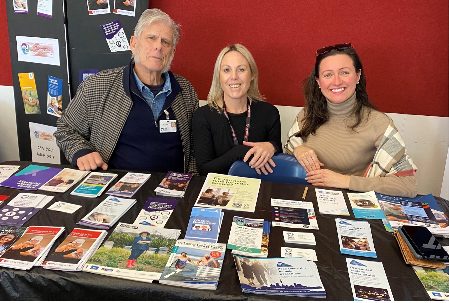 Age Concern’s Rod Wills, Jennie Bradford and Jessica Connors