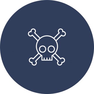 Icon of a skull and crossbones