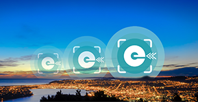 eInvoicing logo over landscape