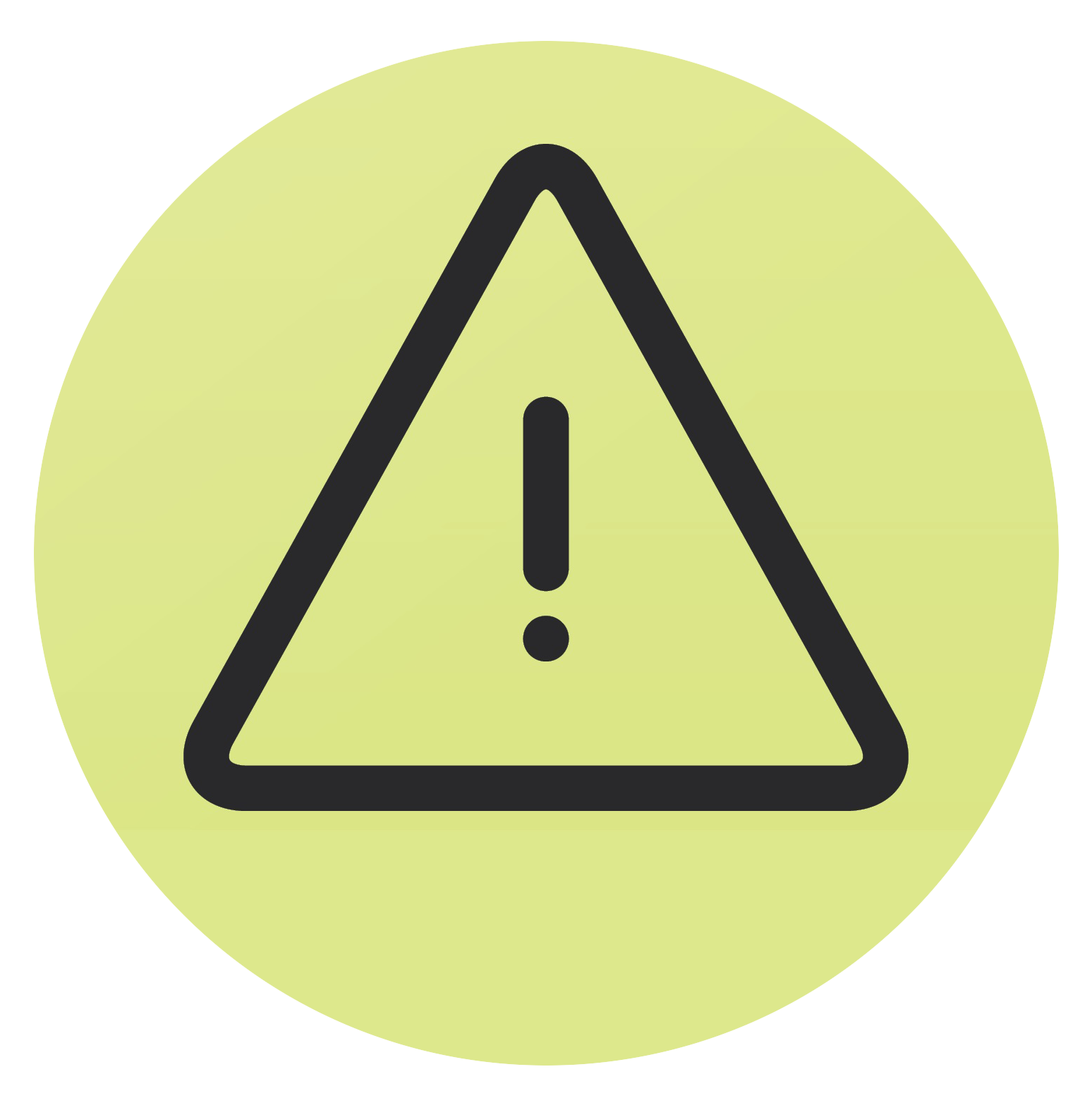 Hazard icon - black outline with a green background